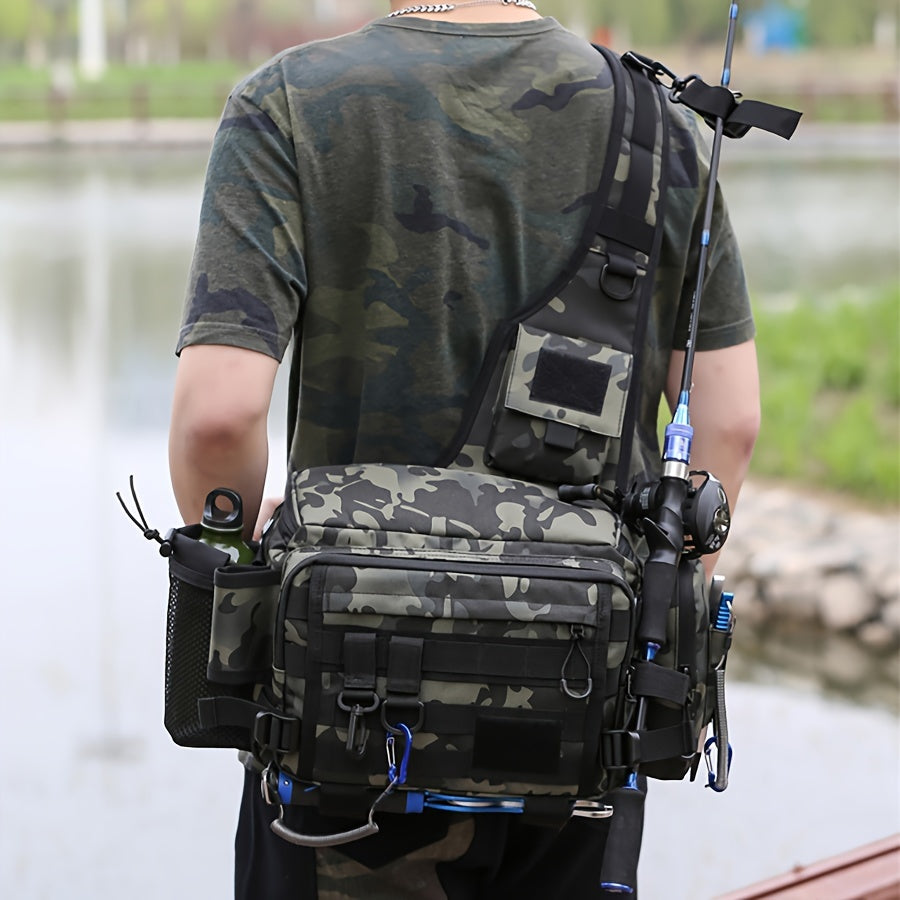 Multifunctional Shoulder Bag Messenger Bag Fishing Bait Hook Storage