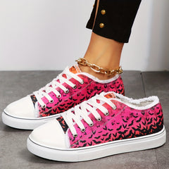 Women's Print Low Top Flat Shoes Lightweight Sport Shoes