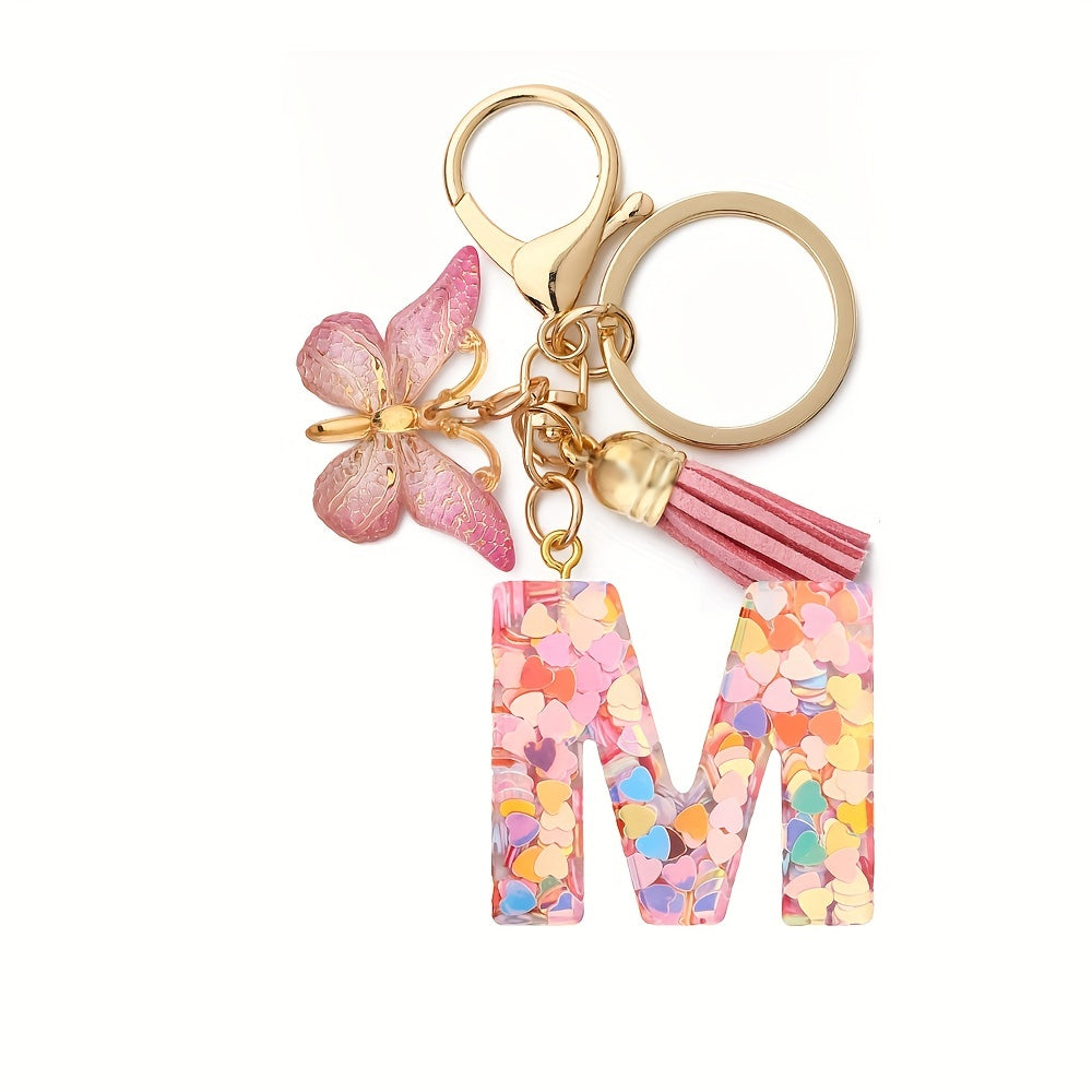 Tassel Butterfly Keychain for Women's Accessories Pink & Purple