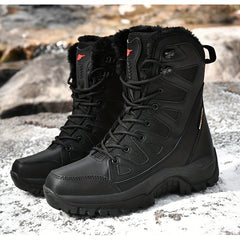 Fur Lined Thermal Snow Boots Winter Warm Tactical Combat Boots