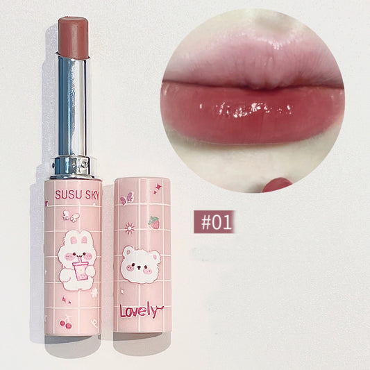 6-Color Mirror Glow Lipstick Jelly Tinted Lip Balm