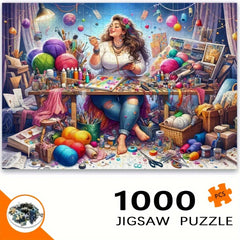 1000pcs Jigsaw Puzzle Dreamy Girl Vibrant Colors Frameless DIY Hobbyist Gift