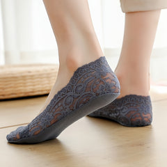 12 Pairs Lace Floral No Show Socks Invisible Boat Socks Women's Stock
