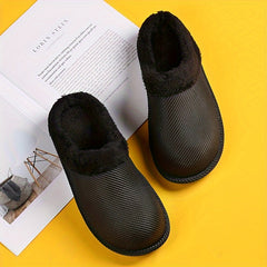 Women's Winter Thickened Warm Slippers Comfortable Solid Outdoor Slippers