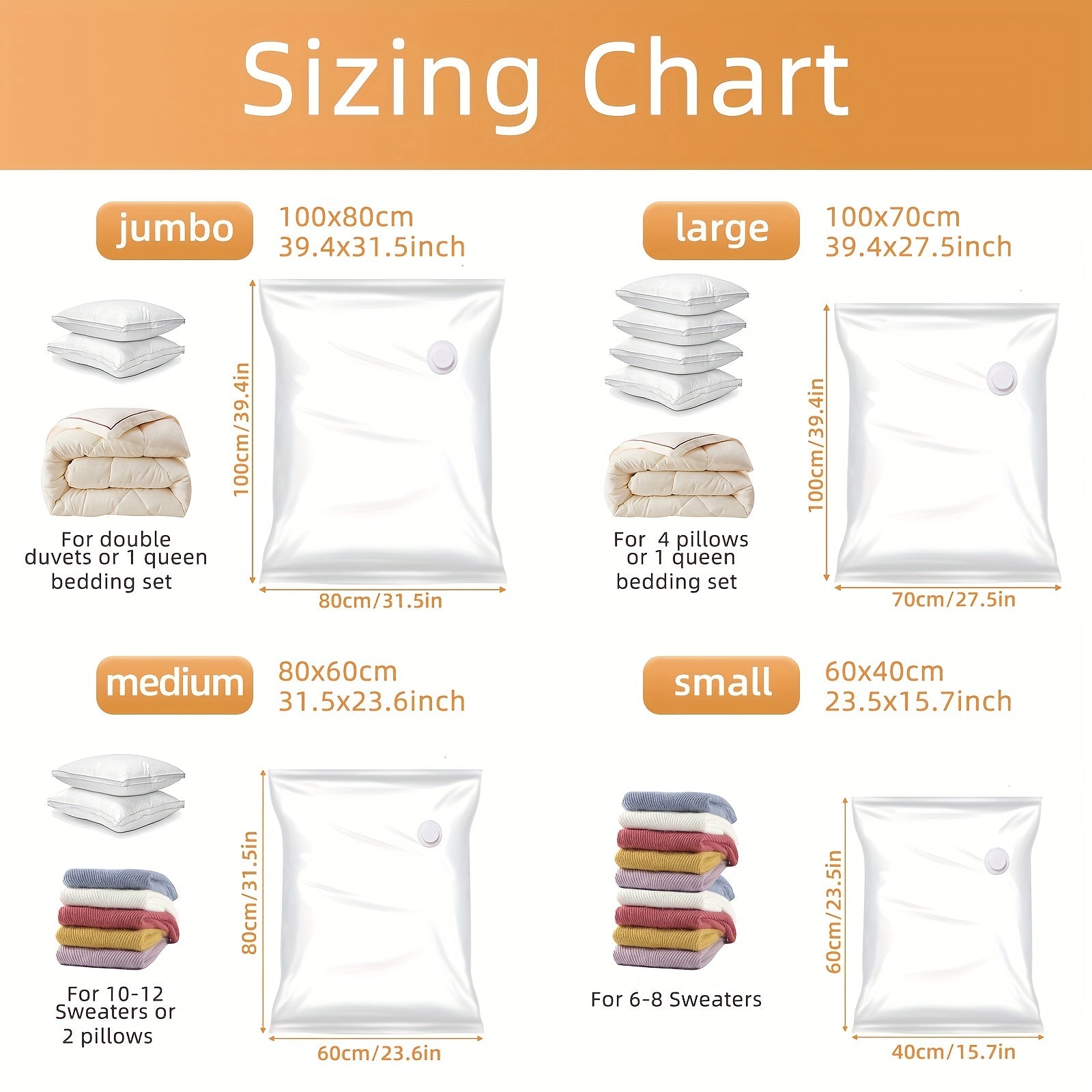 1pc Vacuum Storage Bags Moisture Mildew & Dust Proof Protection