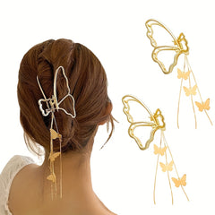 Metal Butterfly Hair Claw Clips For Thick Hair Golden Hair Accessories