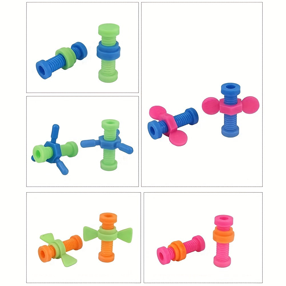 Colorful Screwing Toy Rotating Screw Pencil Cases Fidget Toy For Kids