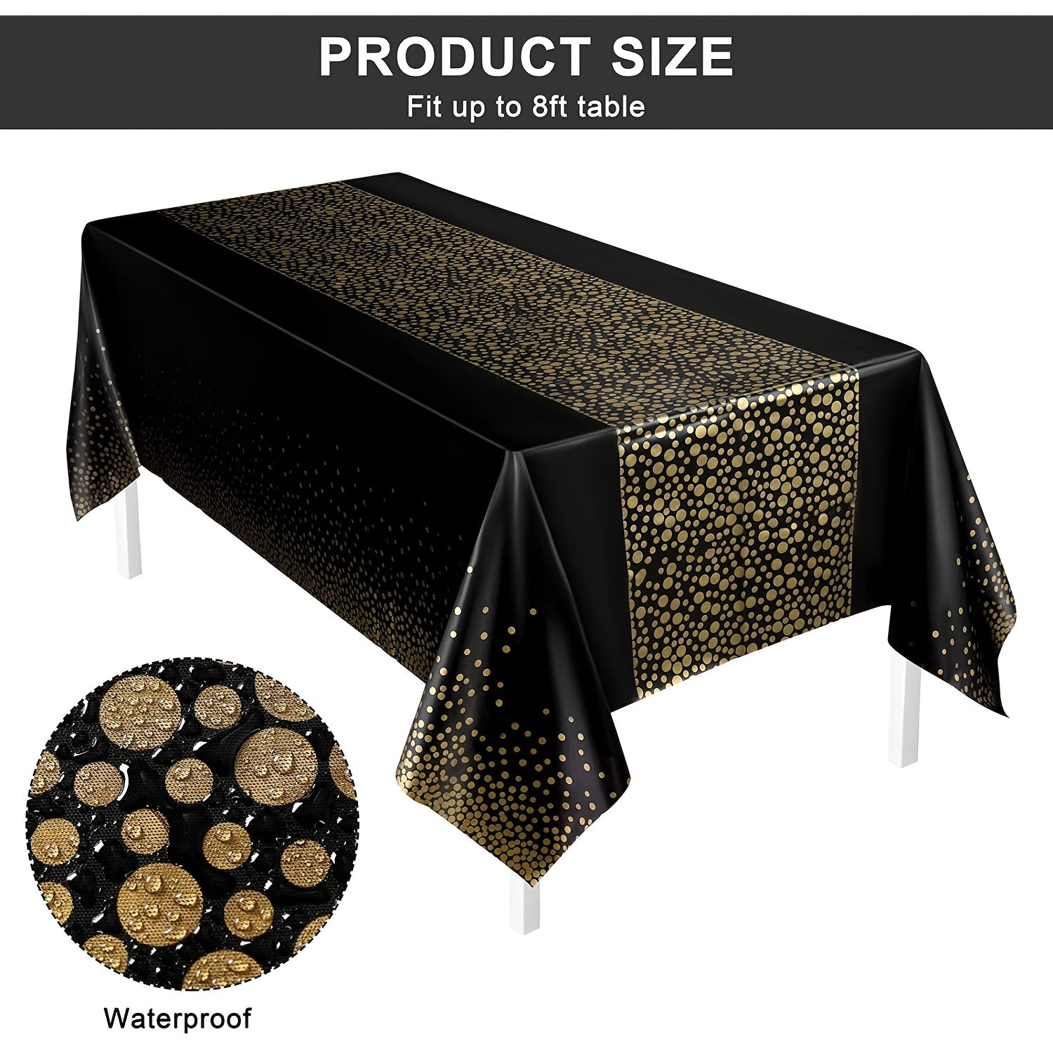 Small Polka Dot Disposable Tablecloth Waterproof PEVA for Party Decoration