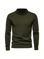 Men's Casual Warm Stand Collar Pullover Sweater