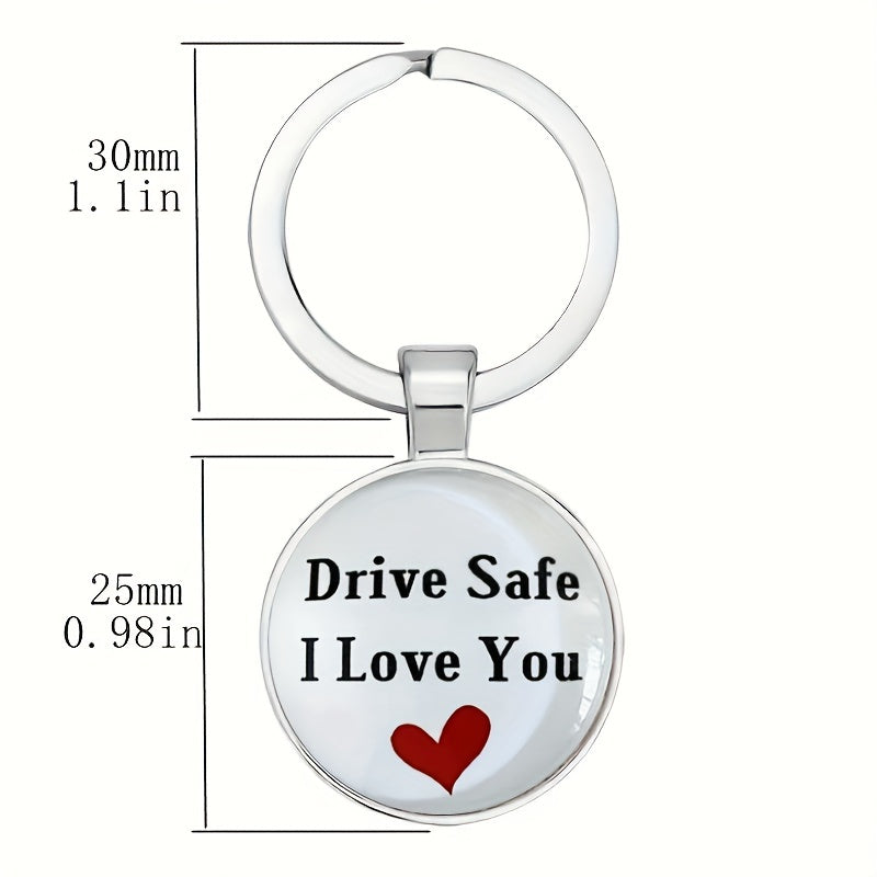 Vintage Drive Safe Keychain For Boys