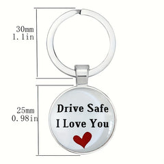 Vintage Drive Safe Keychain For Boys