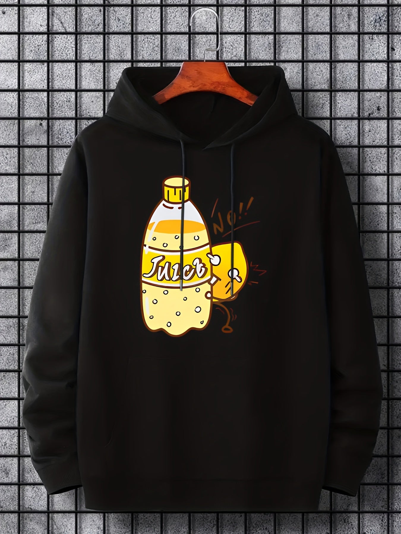 Lemon Juice Print Hoodie for Men