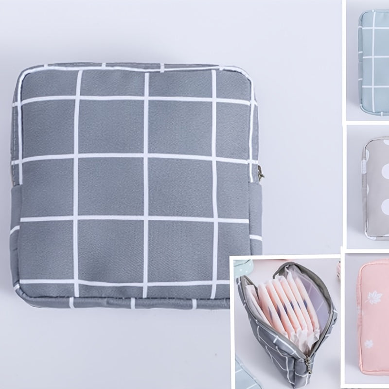 Portable Sanitary Napkin Storage Bag Mini Zipper Coin Purse