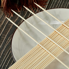 100pcs 11.8 Bamboo Skewers for Grilling BBQ Kabob Fruit & Cocktail