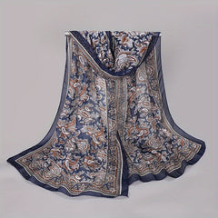 Paisley Chiffon Scarf Thin Shawl Silk Head Wrap Sunscreen Bandana