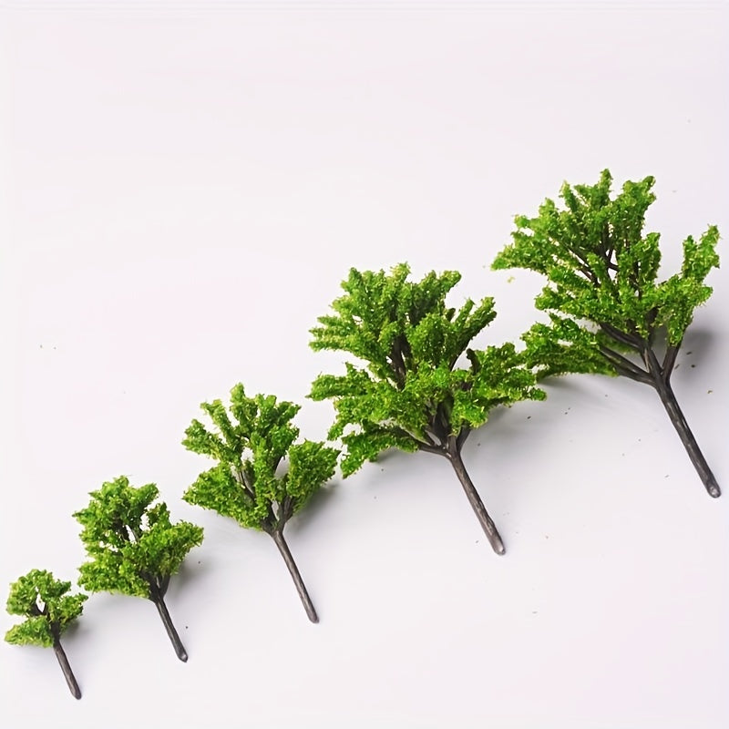 Green Plastic Model Tree for Fairy Gardens DIY Crafts and Micro Landscape Decor