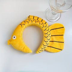Yellow Fish Plush Headband for Makeup Skincare