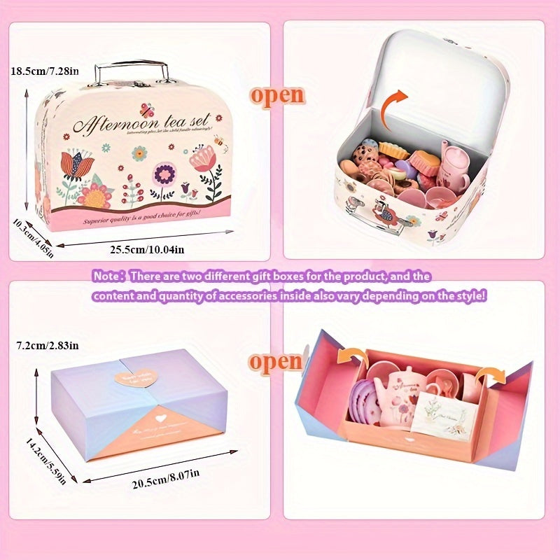 Pretend Play Toy Tea Set Tableware Kitchen Play Afternoon Tea Game