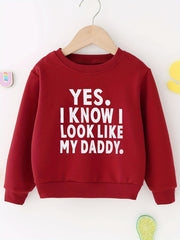 Kids Long Sleeve Sweatshirt Daddy's Look-alike