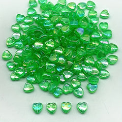 100pcs 8mm AB Heart Shape Acrylic Beads for Jewelry Making