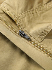 Men's Outdoor Hooded Breathable Jacket Retro Solid Outerwear for Spring Autumn