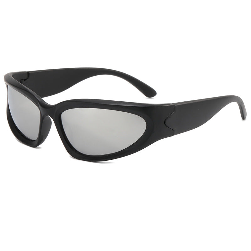 Y2K Wrap Around Sunglasses Women Futuristic Sports Oval Stylish