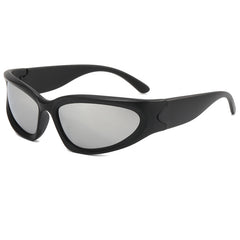 Y2K Wrap Around Sunglasses Women Futuristic Sports Oval Stylish