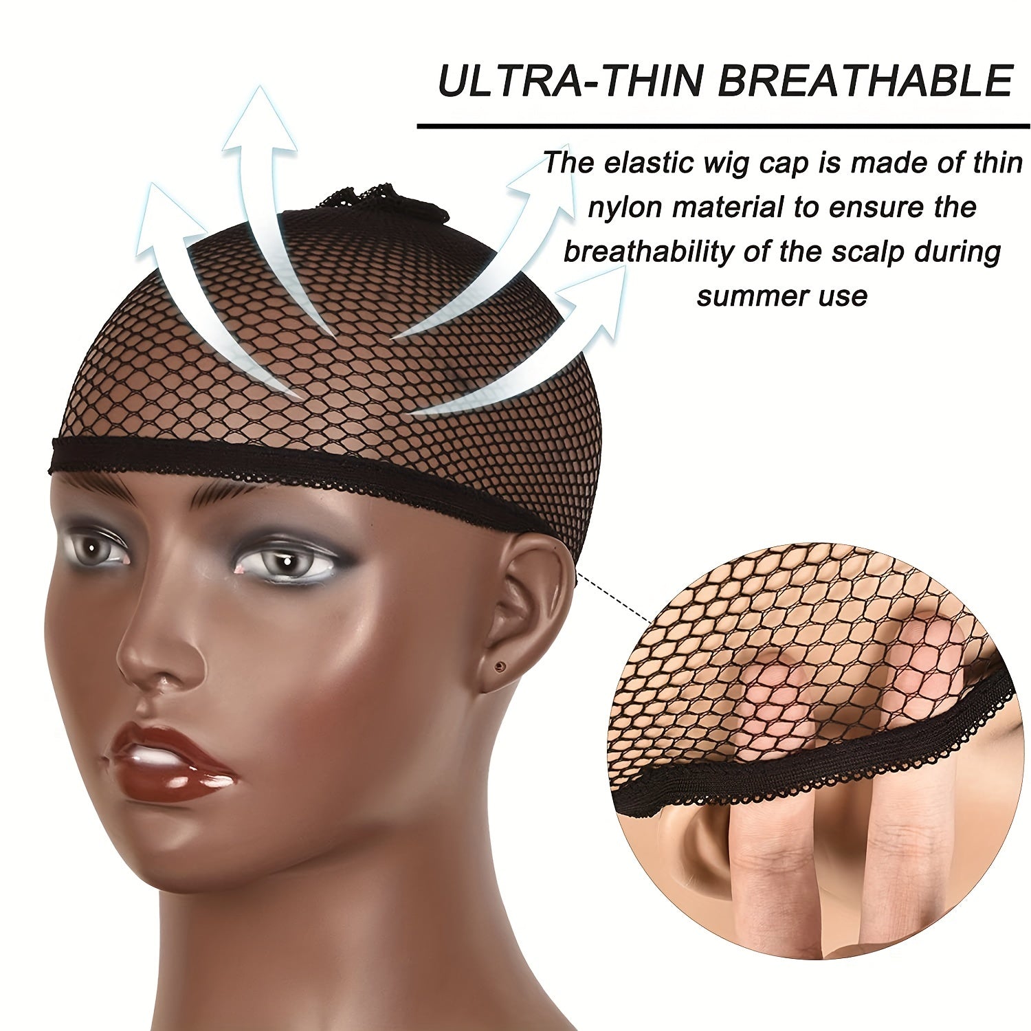 Stretchable Elastic Hair Net Snood Wig Cap