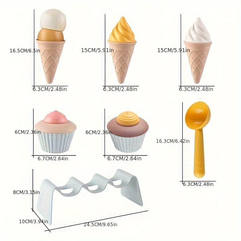 Nordic Style Beach Play House Beach Toys Ice Cream Sand Digging Tool