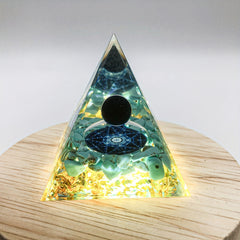 Orgone Pyramid For Positive Energy w/ Protection & Crystals Energy Generator