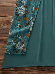  Floral Print Short Sleeve Layered Dress