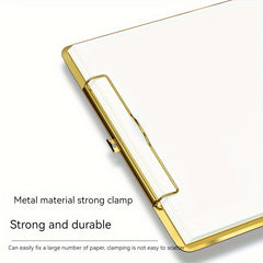 Stainless Steel Clip Writing Board A4 Size 8.8 x 12.2 Metal Mate