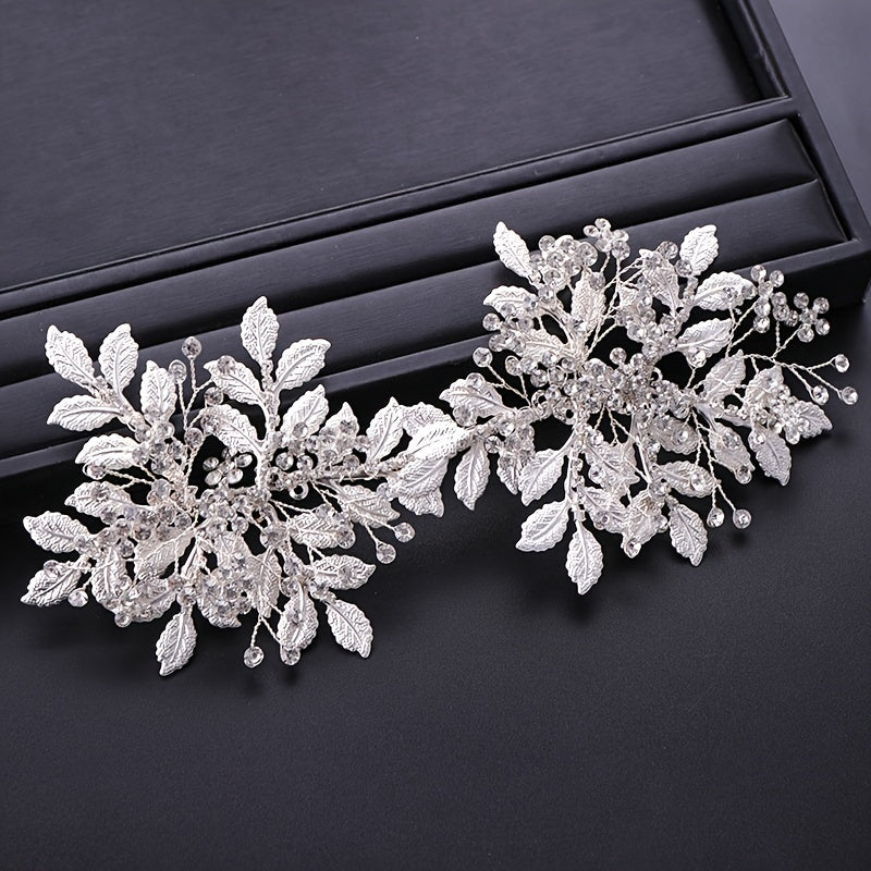 Bridal Silvery Crystal Wedding Hair Clip