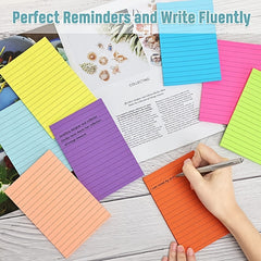 Fluorescent Mini Note Sticker 40 Pages Horizontal Line Book