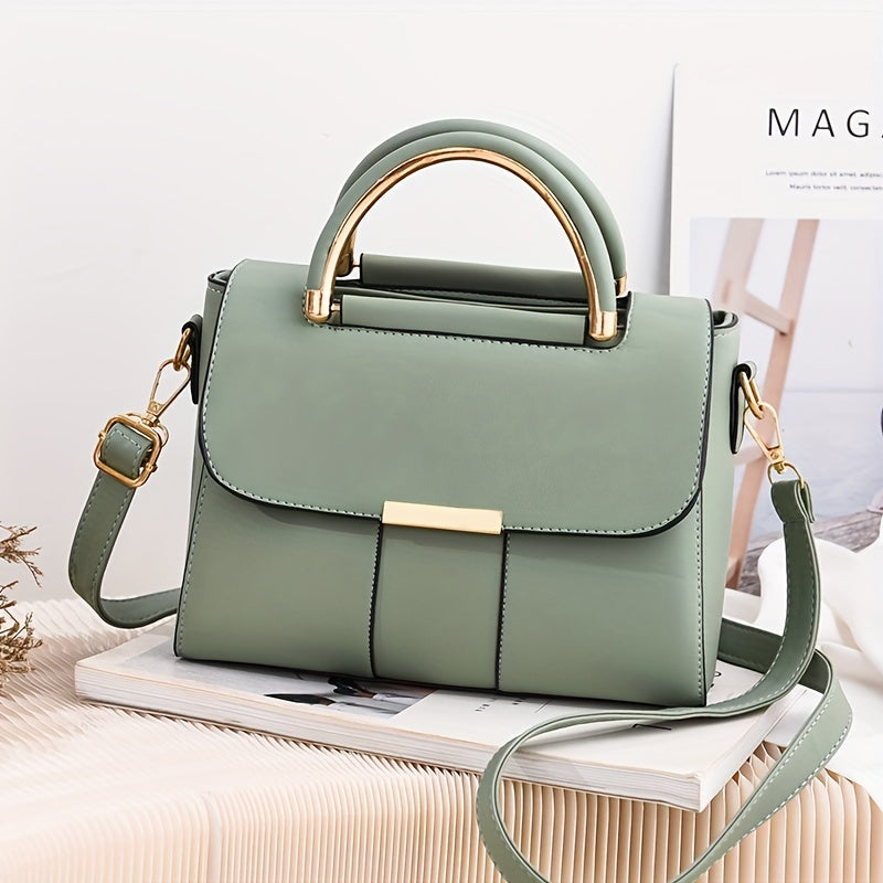 Minimalist Solid Square Bag Satchel for Work