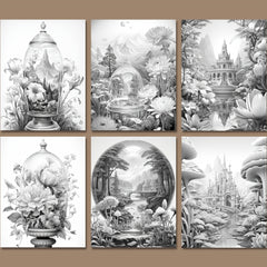Floral Architecture Coloring Book for Emotional Release