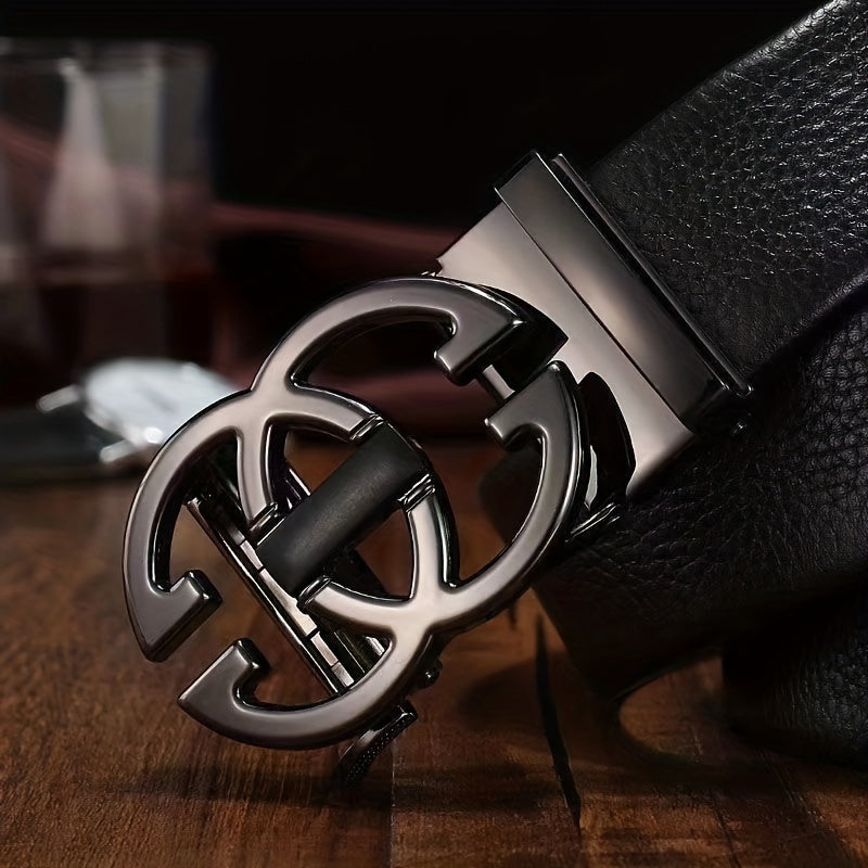 Men's Business Automatic Buckle Leather Belt