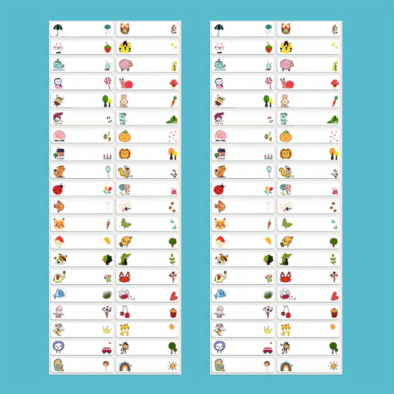 Custom Name Tag Sticker Pack Waterproof Personalized Labels School Stationery