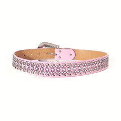 Kids Rhinestone Western Belt Girls Boys Cowgirl Inlaid Diamond Leather
