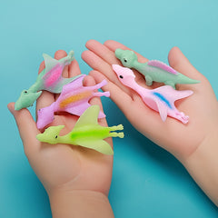 Decompression Ejection Dinosaur Fun Toy Finger Dart Launches Small Dinosaur