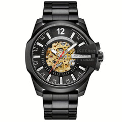KUERST Steel Strap Automatic Mechanical Waterproof Business Watch