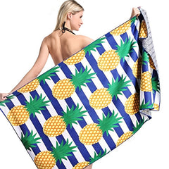 Quick Dry Microfiber Beach Towel Soft Absorbent Lightweight Sandproof for Travel