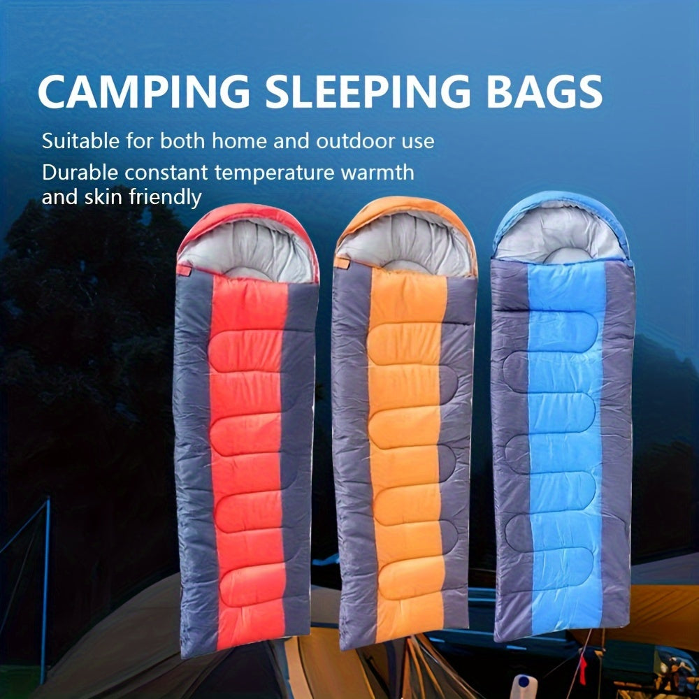1pc Camping Sleeping Bag Set with Pillow, Eye Mask, Earplugs