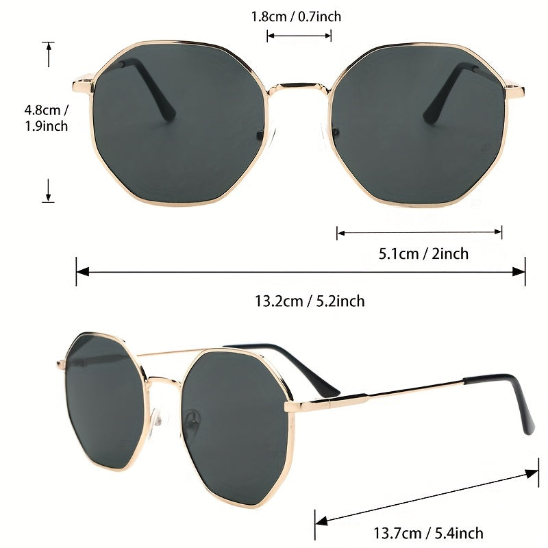 3 Pairs Round Frame Men's Casual Sunglasses