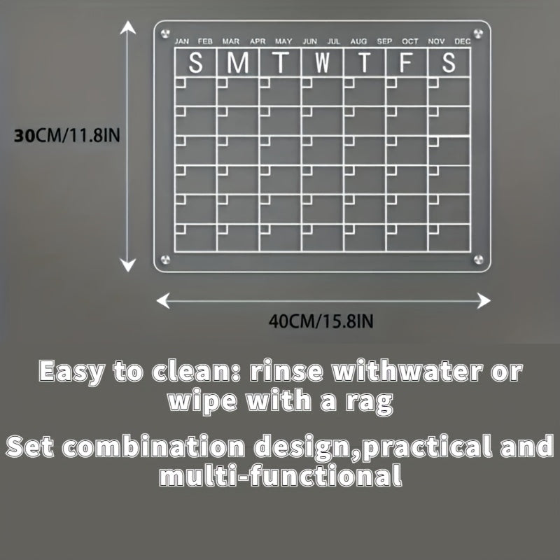 Magnetic Acrylic Dry Wipe Writing Board Calendar Bulletin Board