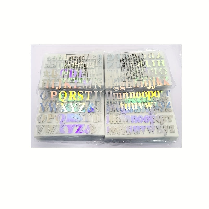 5 Pcs Laser Film Lettering Paper Instant Adhesive Decoration