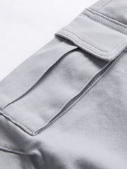 Boys Grey Stretch Jeans Skinny Slim Fit Pockets Cargo Pants Kids Clothes
