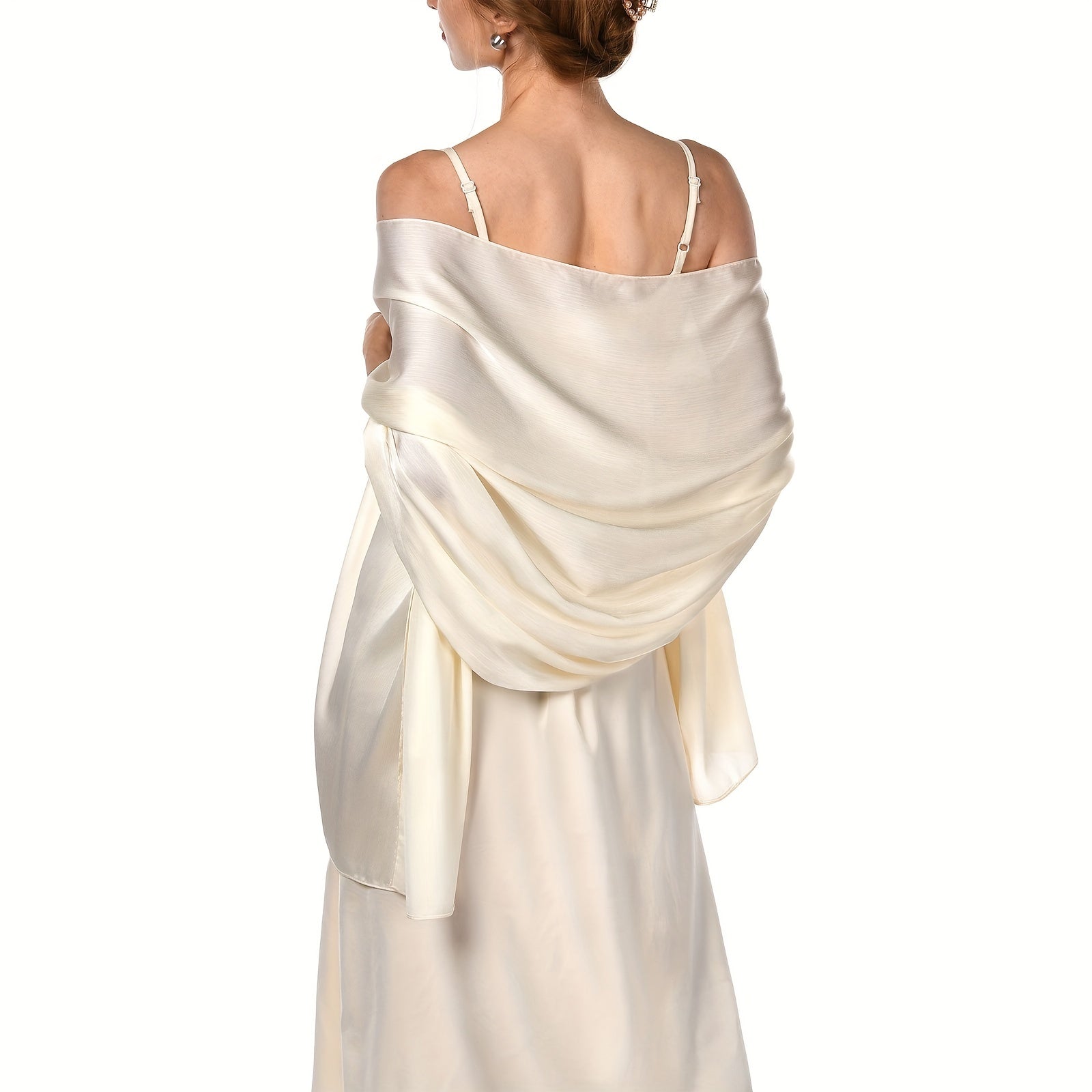 Satin Shawl Solid Thin Scarf Classic Silk Cape Evening Dresses Shawls Wraps