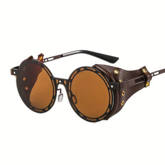 Men's Punk Style Round Frame Sunglasses