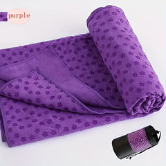 Non Slip Yoga Mat Towel Absorbent Microfiber Blanket with Storage Bag